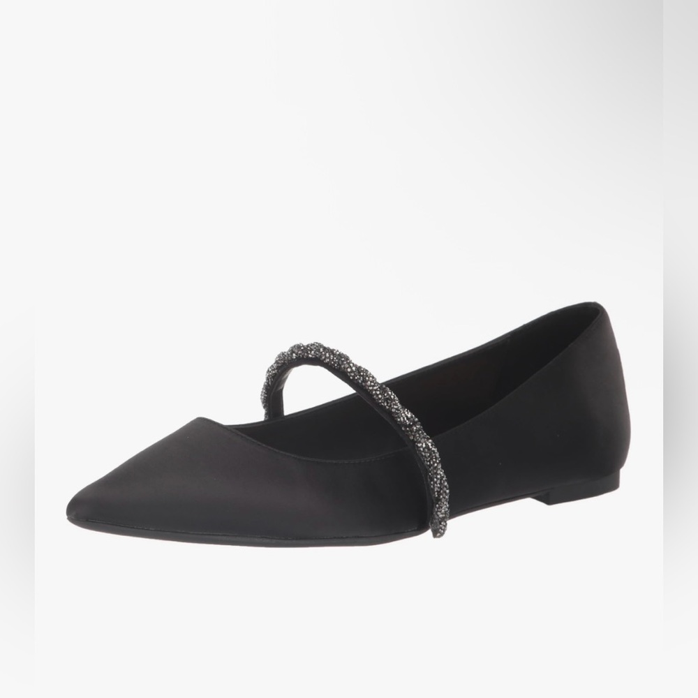 Jewel Badgley Mischka Vana Pointed Flats with Embellished Straps Size 6.5
